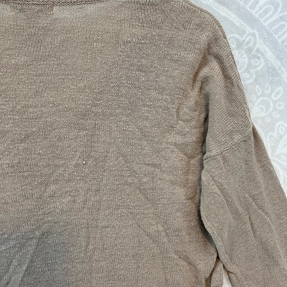 OLD NAVY GUC BIEGE LONG HALF 3/4 SLEEVE DROP SHOULDER TUNIC STYLE L LARGE 706 - Picture 5 of 9